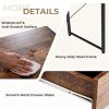 2-Drawer Home Office Desk with Steel Frame - Brown