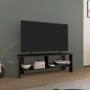 Alderton TV Stand, 2 Shelves - Black Wengue
