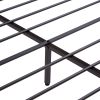 Queen Size Metal Platform Bed Frame with Wooden Headboard and Footboard with USB LINER,LED Lights- Queen
