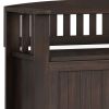 Acadian - Small Entryway Storage Bench - Brunette Brown - as Pic