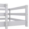 Twin Size Floor Bed, Montessori Floor Bed with Fence, Kids Montessori Bed Twin Size, Wood Montessori Floor Bed for Kids, Girls, Boys (GRAY) - as Pic