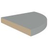 Floating Corner Shelf Gray 13.8"x13.8"x1.5" MDF - Grey