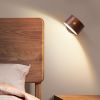 Walnut Magnetic Rechargeable Portable Motion Senseor Wall Lamp Dimmable Wall Scone Bedside Lamp - WOOD