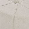 48" Ottoman,Polyester Fabric Large Cocktail Ottoman Modern Style For Living Room, Cream - as Pic