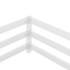 Full Size Floor Bed, Montessori Floor Bed with Fence, Kids Montessori Bed Full Size, Wood Montessori Floor Bed for Kids, Girls, Boys (WHITE) - as Pic