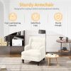 Upholstered Accent Chair Tufted Armchair for Living Room and Bedroom, Beige - as Pic