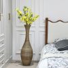 39-inch Tall Artificial Rattan Floor Vase in Elegant Beige - Versatile Home Accent for Dried or Silk Floral Arrangements