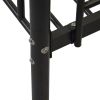ron Bed Bunk Bed with Ladder for Kids Twin Size Black - black