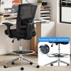 500 lbs Drafting Chair Tall Office Chair for Standing Desk, Extra Wide 21 inch Cushion