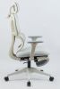 Foam office chair, ergonomic office chair, foam base, adjustable headrest, armrests, foot rests, with hanger- Gray