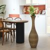 39-inch Tall Artificial Rattan Floor Vase in Elegant Beige - Versatile Home Accent for Dried or Silk Floral Arrangements