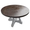 White Dining Room Wooden 1pc Round Dining Table Elegant Design Furniture - as Pic