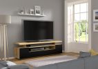 EVA 180 TV STAND / 70,87 in artisan oak / black matt - Default