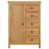 Wardrobe 29.9"x20.5"x41.3" Solid Oak Wood - Brown