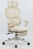 Foam office chair, ergonomic office chair, foam base, adjustable headrest, armrests, foot rests, with hanger- Cream