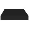 Floating Wall Shelves 4 pcs Black 15.7"x9.1"x1.5" MDF - Black