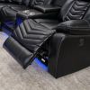 M078 Power Reclining Sectional Sofa Couches brown - as Pic