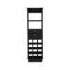 Classic Bar Cabinet, Two Drawers, Twelve Built-in Wine Rack-Black - as Pic