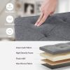 Folding Storage Ottoman Bench, Ottoman Foot Rest, End of Bed Bench, Storage Chest- Gray - Polyester