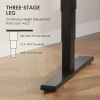 Electric Standing Desk Dual Motor 3 Stages Adjustable Height Desk Home Office Computer Workstation Sit Stand up Desk, 55 x 28 inch-Black