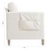Comfortable Solid Wood Three-Seater Sofa - Soft Cushions, Durable and Long-lasting,79.5" Sofa Couch for Living Room - as Pic