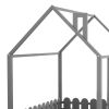 (Slats are not included)Full Size Wood Bed House Bed Frame with Fence, for Kids, Teens, Girls, Boys (Gray )(OLD SKU:WF281294AAE) - as pic