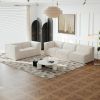 106*106" Chenille Modular L Shaped Sectional Sofa,Luxury Floor Couch Set,Upholstered Indoor Furniture,Foam-Filled Compressed Sofa