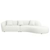 Elijah Japandi Style Curvy Sectional Sofa 133" - as Pic