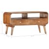 TV Stand 35.4"x13.8"x18.5" Solid Wood Mango - Brown