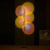5-Head Projector Sunset Floor Lamp, Rainbow Ambient Night Light, Modern Minimalist Floor Lights for Bedroom Living Room Holiday Gifts - silver