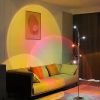 5-Head Projector Sunset Floor Lamp, Rainbow Ambient Night Light, Modern Minimalist Floor Lights for Bedroom Living Room Holiday Gifts - silver
