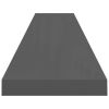 Floating Wall Shelf High Gloss Gray 47.2"x9.3"x1.5" MDF - Grey