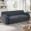 U_Style 81.5" Minimalist Compression Sofa, Curved Design, 3-Seater Casual Sofa for Living Rooms, Bedrooms, and Apartments - as Pic