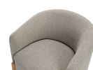 Style Comfort Accent Chair Taupe Upholstery Durable Frame Solid Wood Legs Contemporary Living Room Furniture 1pc - as Pic