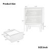 2 Set Nightstands Features Vintage-style and Bevel Design, Made of MDF, Mid Century Modern Nightstand, Night Stand for Bedroom - Black - MDF