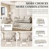2 Piece Living Room Sofa Set with Throw Pillows,Chenille Sectional Couch Sets,Upholstered 3 Seater Sofa & Armchair