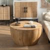 31.50"Vintage Style Bucket Shaped Coffee Table for Office, Dining Room and Living Room(Same SKU:W757P170149) - as Pic