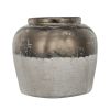 13x13x11" Round Sienna Brown Ceramic Accent Vase - as Pic