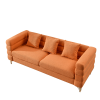 3-seater + 2-seater Combination sofa.ORANGE teddy - as Pic