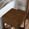 Mid Century Modern Lift Top Side Table, Small Rising End Table Couch Table with Storage Shelf, Wooden Nightstand- Walnut - MDF