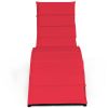 Foldable Patio Lounge Chair with Cushion for Backyard - Red