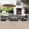 U_STYLE High-Quality Outdoor Seating Set with Thick Cushions for Ultimate Comfort, Perfect for Lawns, Patios, and Poolside - as Pic