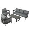 U_STYLE High-Quality Outdoor Seating Set with Thick Cushions for Ultimate Comfort, Perfect for Lawns, Patios, and Poolside - as Pic