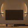 2-Pack Modern Orb Arc Wall Lamp, Plug in Wall Sconces for Living Room Bedside  - black