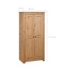 Wardrobe 31.5"x19.7"x67.5" Solid Pine Panama Range - Brown