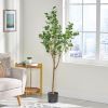 59 Inch Artificial Eucalyptus Tree - Green - Iron+Plastic