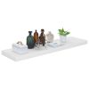 Floating Wall Shelf High Gloss White 35.4"x9.3"x1.5" MDF - White