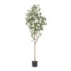71 Inch Artificial Eucalyptus Tree for Home Decor - Green - Iron+Plastic