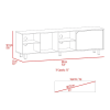 Conquest Tv Stand for TV麓s, Four Open Shelves, Five Legs - Light Oak