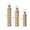 Metal decorative vase High Distress Metal center vase with 3D triangle pattern
